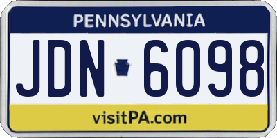 PA license plate JDN6098