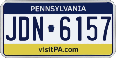 PA license plate JDN6157
