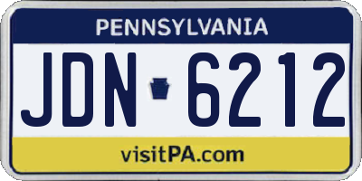 PA license plate JDN6212