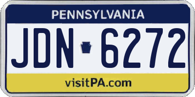 PA license plate JDN6272