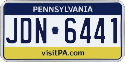 PA license plate JDN6441