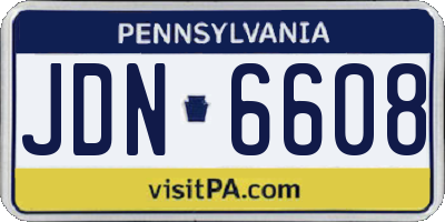 PA license plate JDN6608