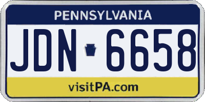 PA license plate JDN6658