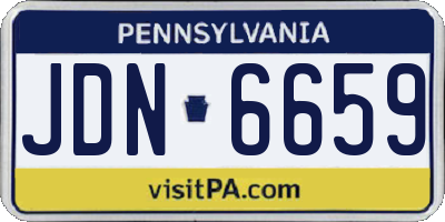 PA license plate JDN6659