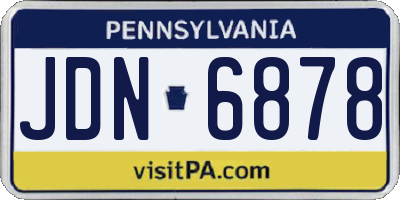 PA license plate JDN6878