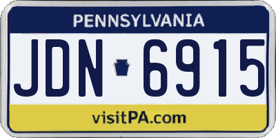 PA license plate JDN6915