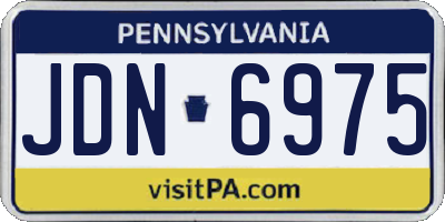 PA license plate JDN6975