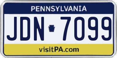 PA license plate JDN7099