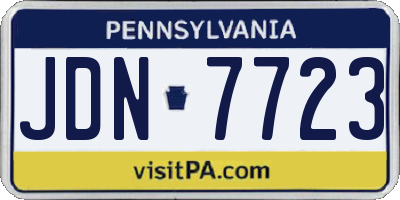 PA license plate JDN7723