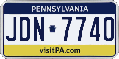 PA license plate JDN7740