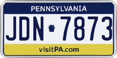 PA license plate JDN7873