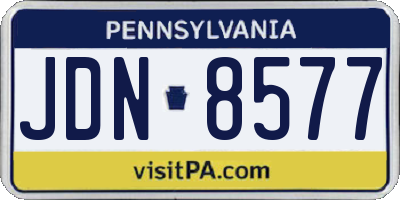 PA license plate JDN8577