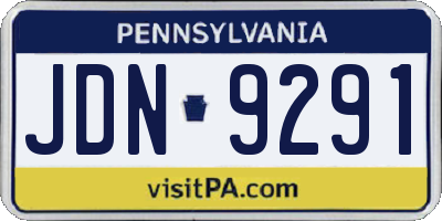 PA license plate JDN9291