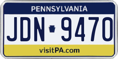 PA license plate JDN9470