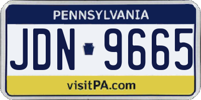 PA license plate JDN9665