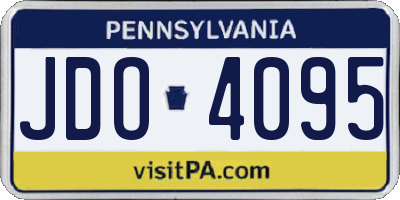PA license plate JDO4095