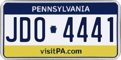 PA license plate JDO4441