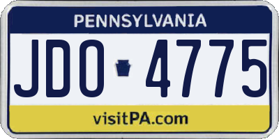PA license plate JDO4775