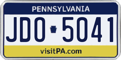 PA license plate JDO5041