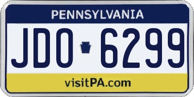 PA license plate JDO6299