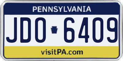 PA license plate JDO6409