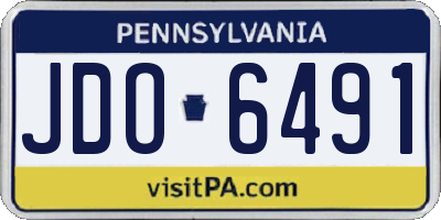 PA license plate JDO6491