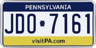 PA license plate JDO7161