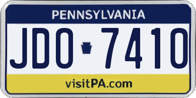PA license plate JDO7410