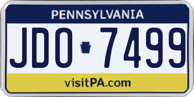 PA license plate JDO7499
