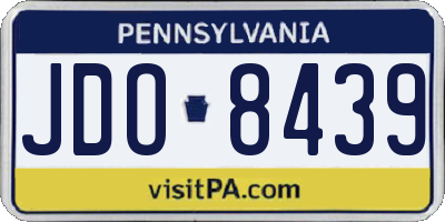 PA license plate JDO8439