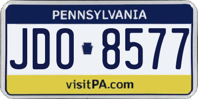 PA license plate JDO8577