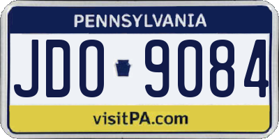PA license plate JDO9084