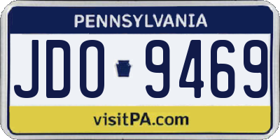 PA license plate JDO9469