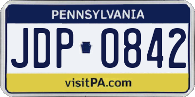 PA license plate JDP0842