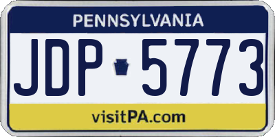 PA license plate JDP5773