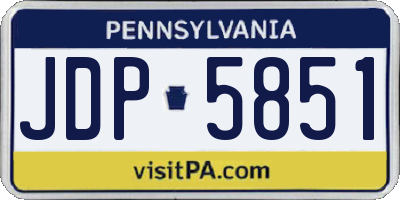PA license plate JDP5851