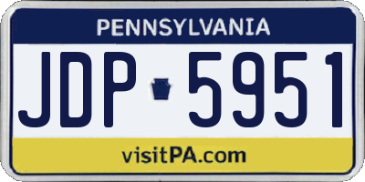 PA license plate JDP5951