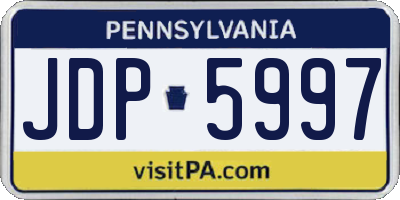 PA license plate JDP5997