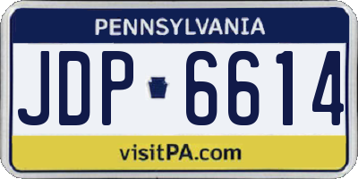 PA license plate JDP6614