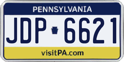 PA license plate JDP6621