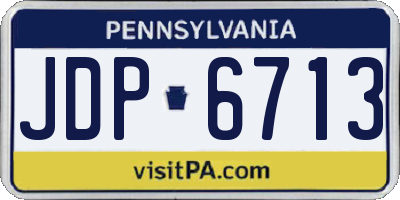 PA license plate JDP6713
