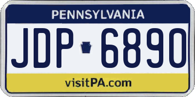 PA license plate JDP6890