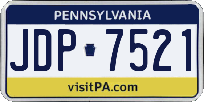 PA license plate JDP7521