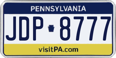 PA license plate JDP8777