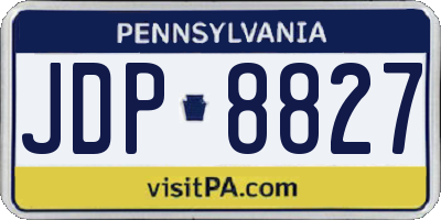 PA license plate JDP8827