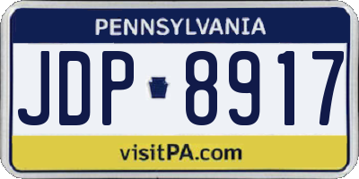 PA license plate JDP8917
