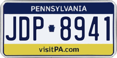 PA license plate JDP8941
