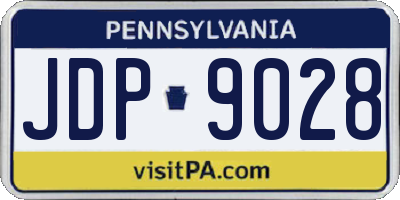 PA license plate JDP9028