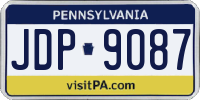PA license plate JDP9087