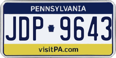 PA license plate JDP9643